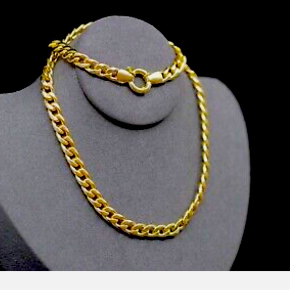 14k real gold 17”Cuban link chain